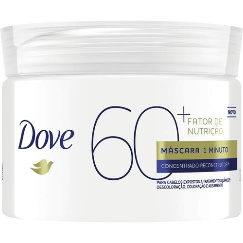 Máscara Concentrada Fator de Nutrição 60  Dove 1 Minuto Reconstrutora Pote 300g