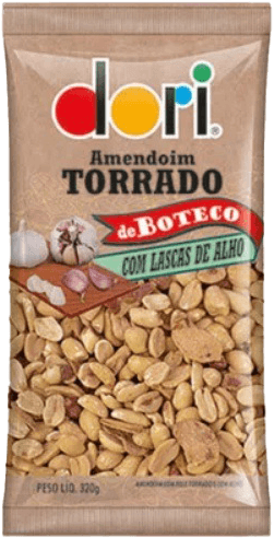 Amendoim Torrado com Lascas de Alho Dori de Boteco Pacote 320g