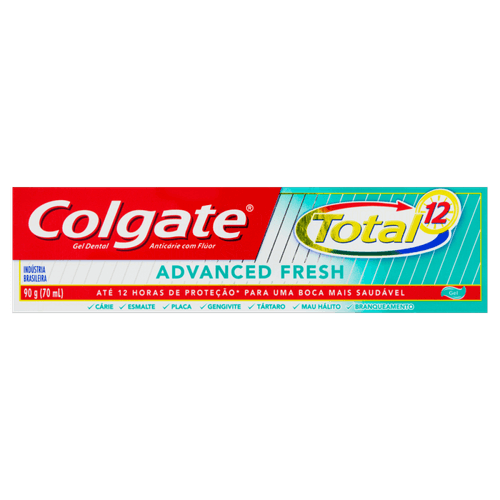 Creme Dental Anticárie com Flúor Colgate Total 12  Advanced Fresh Caixa 90g