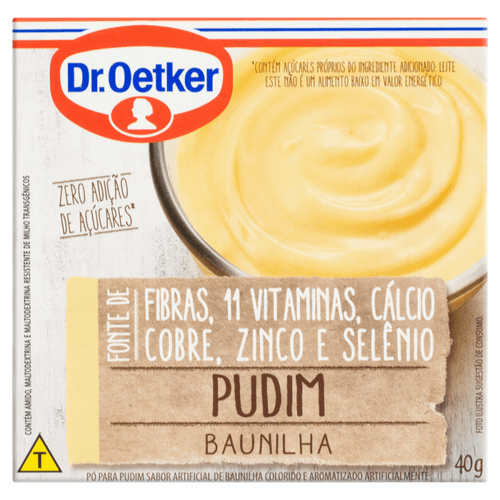 Mistura em Pó para Pudim Dr. Oetker Baunilha Zero Açúcar 40g