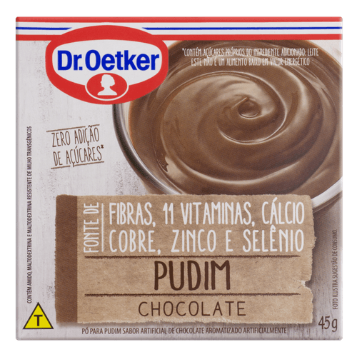 Mistura em Pó para Pudim Dr. Oetker Chocolate Zero Açúcar 45g