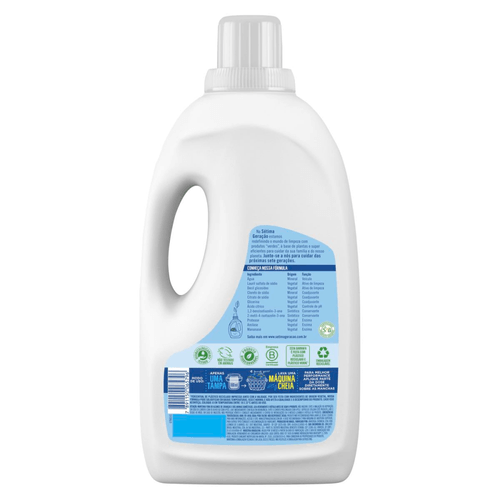 Lava-Roupas Líquido à Base de Plantas com Óleos Essenciais Camomila Sétima Geração Bebê Galão 3l