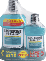 Kit-Enxaguante-Bucal-Antisseptico-Hortela-Listerine-Cool-Mint-Leve-500ml-Pague-350ml