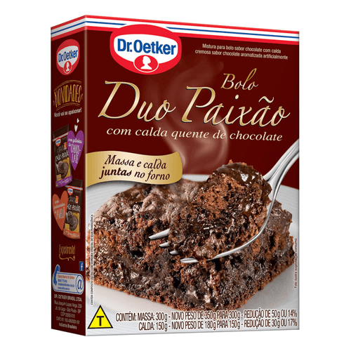 Mistura para Bolo Dr. Oetker Duo Paixão Chocolate 450g