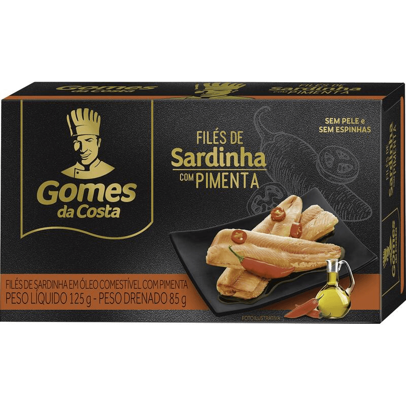 File-de-Sardinha-com-Oleo-Comestivel-com-Pimenta-sem-Pele-sem-Espinhas-Gomes-da-Costa-Caixa-Peso-Liquido-125g-Peso-Drenado-85g