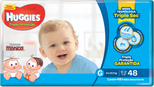 Fralda HUGGIES Tripla Proteção G 48 Tiras