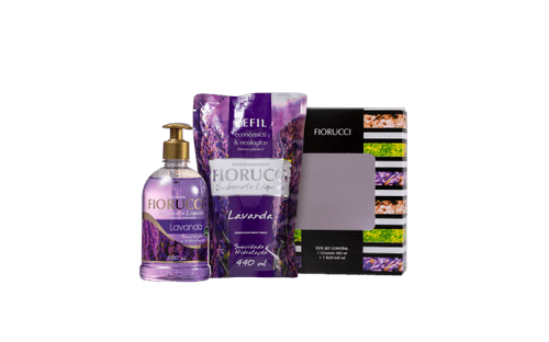 Kit Fiorucci Lavanda Sabonete Líquido 500ml + Refil 440ml