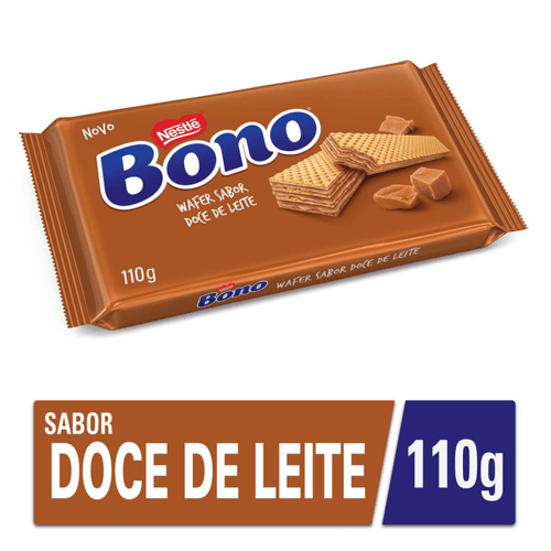 Biscoito Bono Wafer Doce de Leite 110g