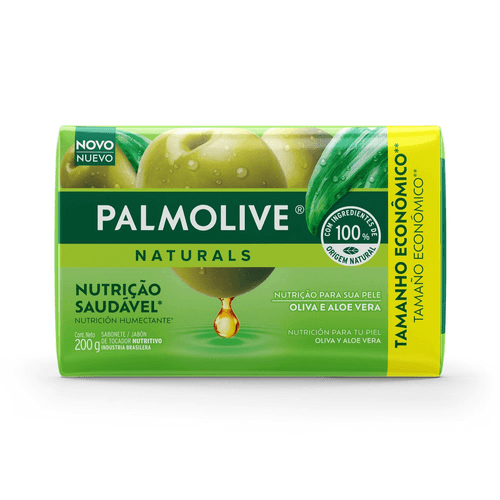 Sabonete em Barra Hidratação Saudável Aloe & Oliva Palmolive Naturals Envoltório 200g Edição Especial
