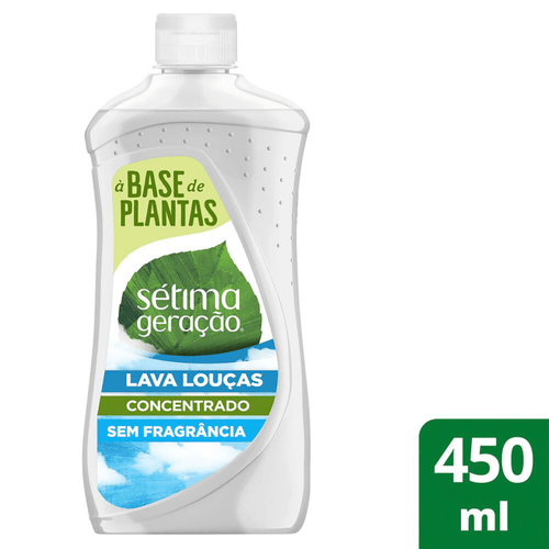 Lava-Louças Líquido Concentrado sem Fragrância Sétima Geração Squeeze 450ml