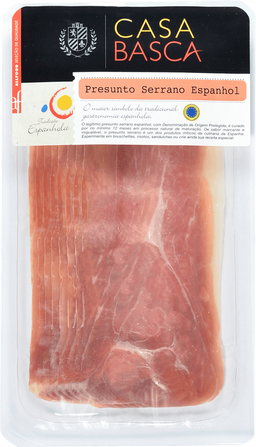 Presunto Serrano Espanhol Casa Basca Fatiado 100g