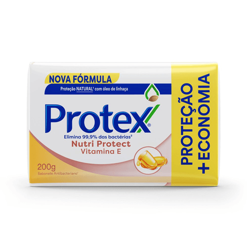 Sabonete em Barra Antibacteriano Protex Nutri Protect Vitamina E Envoltório 200g Edição Especial