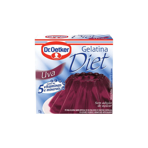 Gelatina Dr.Oetker em Pó Diet Uva Caixa 12g