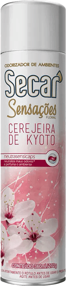 Desodorizador de Ambiente Secar Sensações Floral Cerejeira de Kyoto Frasco 360ml