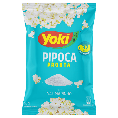 Pipoca Pronta Com Sal Marinho Yoki Pacote 58g