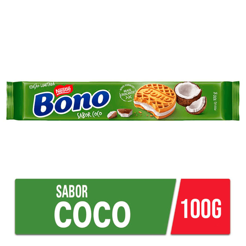 Biscoito Recheio Coco Bono Pacote 100g Edição Limitada