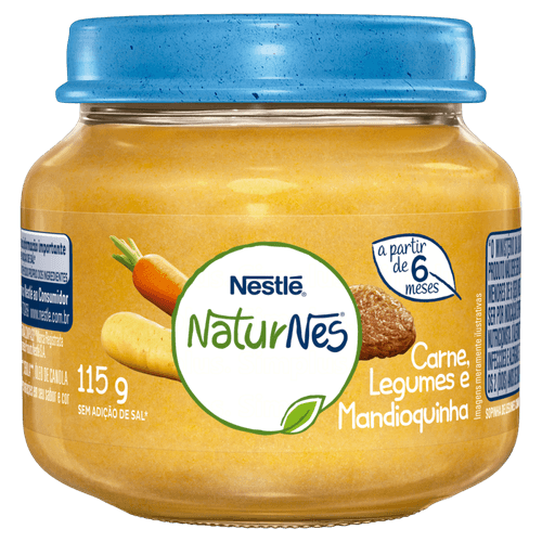 Papinha Nestlé Naturnes Carne, Legumes E Mandioquinha 115g