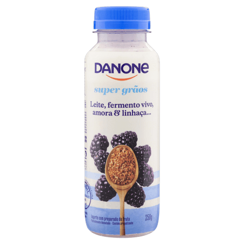 Leite Fermentado Danone Super Grãos Amora e Linhaça 450g