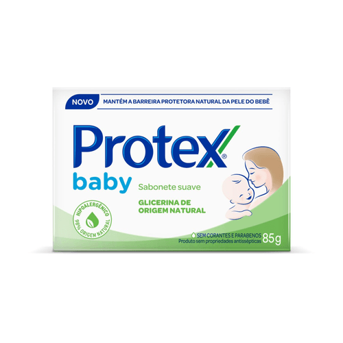 Sabonete em Barra de Glicerina Suave Protex Baby Caixa 85g