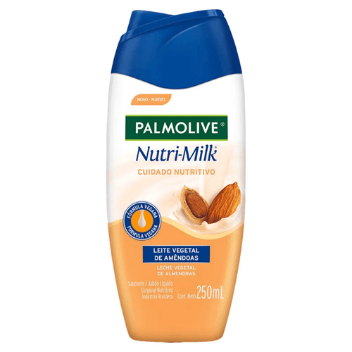 Sabonete Líquido Cuidado Nutritivo com Leite Vegetal de Amêndoas Palmolive Nutri-Milk Frasco 250ml