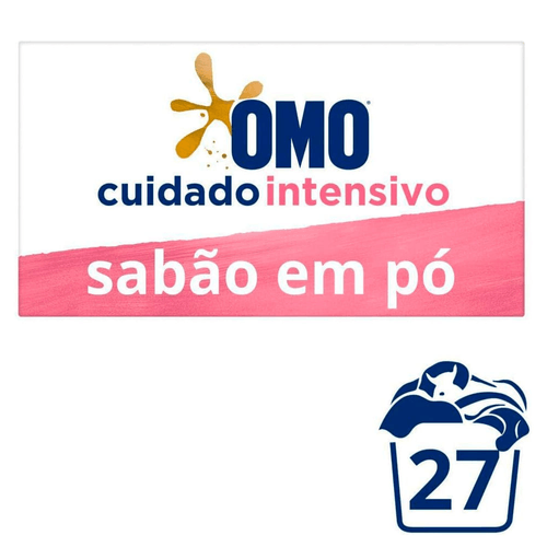 Lava-Roupas em Pó com Perfume Omo Cuidado Intensivo Caixa 2,2kg Tamanho Família