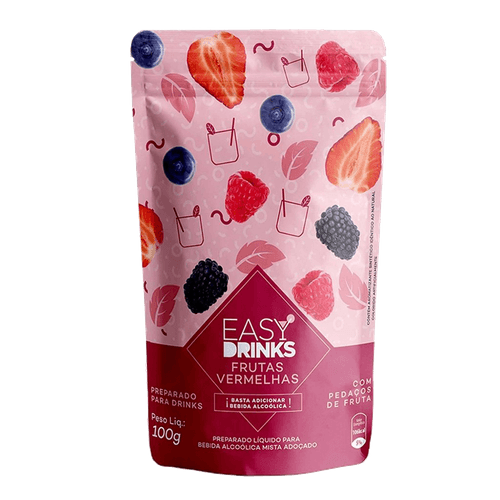 Sachê De Frutas Prontas Easy Drinks Sabor Frutas Vermelhas 100g