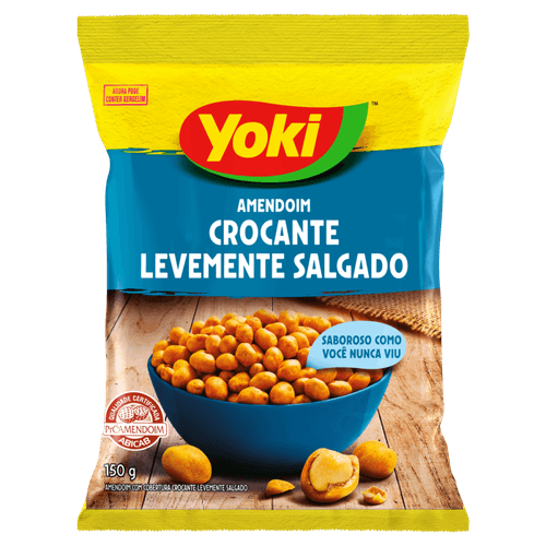 Amendoim com Cobertura Crocante Levemente Salgado Yoki Pacote 150g