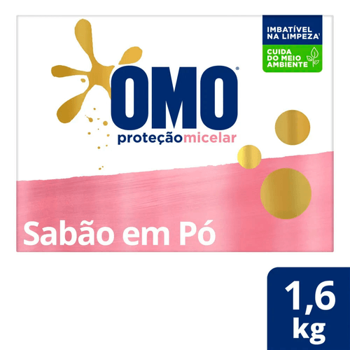 Lava-Roupas em Pó com Perfume Omo Cuidado Intensivo Caixa 1,6kg