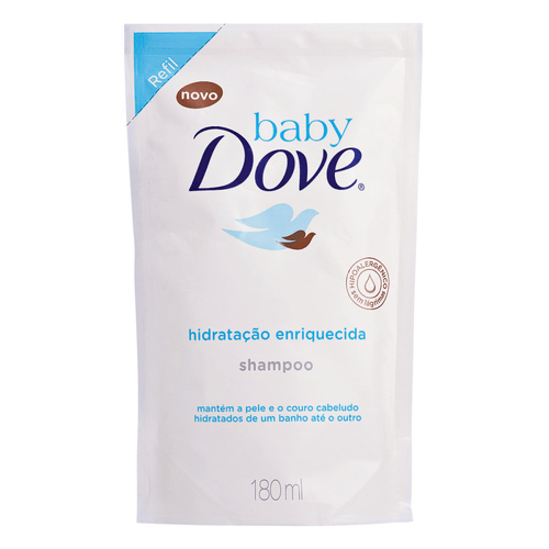 Shampoo Bebê Hidratação Enriquecida Dove Baby Sachê 180ml Refil