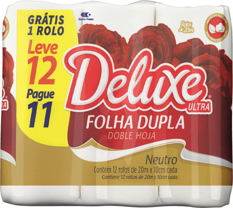 Papel-Higienico-Folha-Dupla-Deluxe-Cotton-20m-Pacote-Leve-12-Pague-11-Unidades