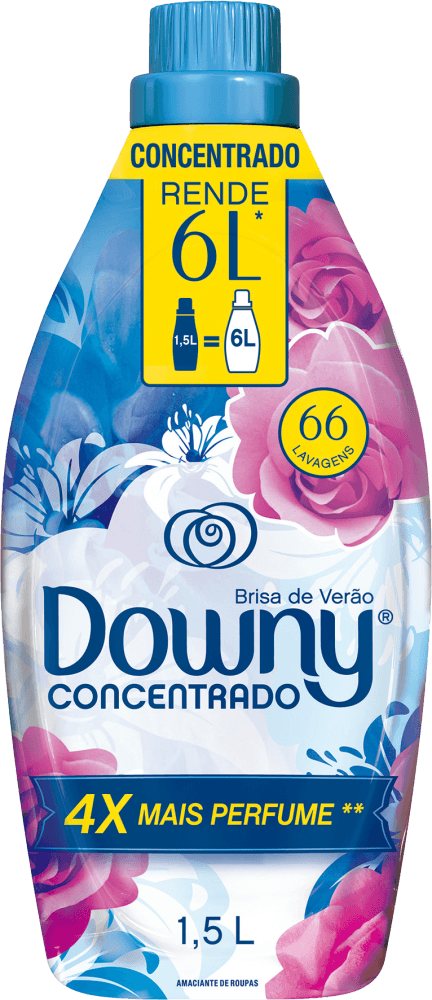 Amaciante de Roupa Concentrado Brisa de Verão Downy Frasco 1,5l