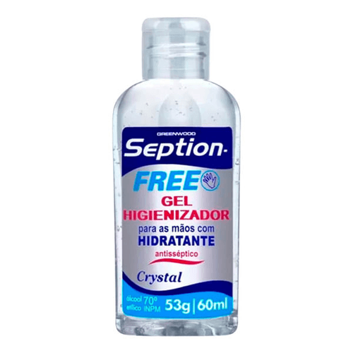 Álcool Gel Higienizador para Mãos Seption-Free Crystal 60ml