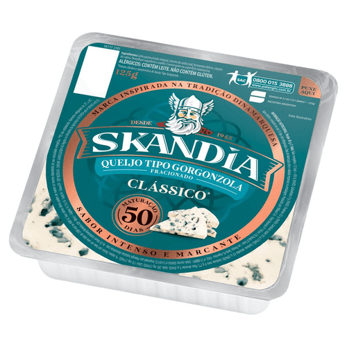 Queijo Gorgonzola Fracionado Clássico Maturado Skandia 125g