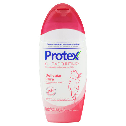 Sabonete Líquido Íntimo Delicate Care Protex Cuidado Íntimo Frasco 200ml