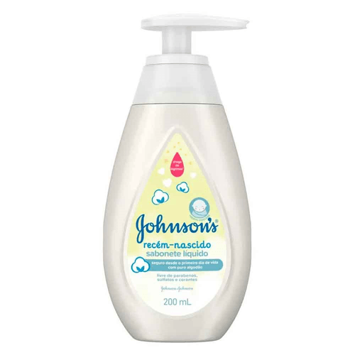 Sabonete Líquido Johnson's Recém-Nascido Frasco 200ml