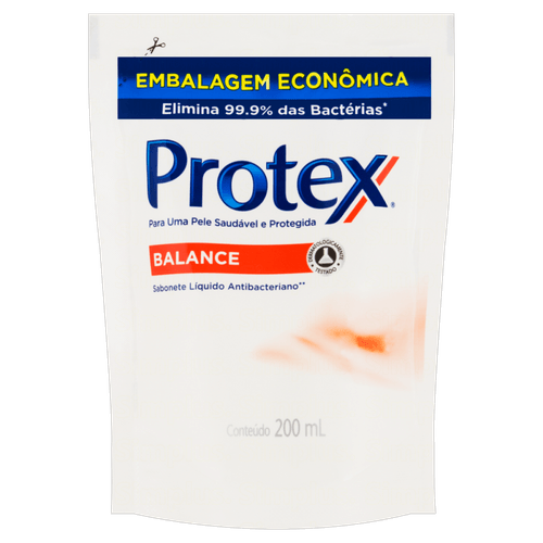 Sabonete Líquido Antibacteriano Protex Balance Sachê 200ml Refil Embalagem Econômica