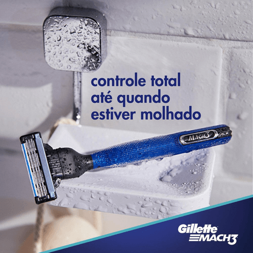 Kit 2 Aparelhos de Barbear Gillette Mach3 Acqua-Grip + 4 Cargas