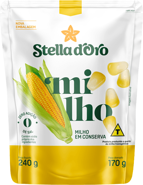 Milho Verde em Conserva Stella D'oro Sachê Peso Líquido 240g Peso Drenado 170g