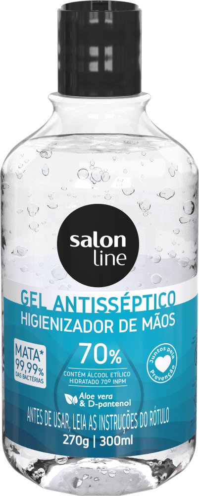 Álcool Gel Antisséptico Salon Line  70% 300ml