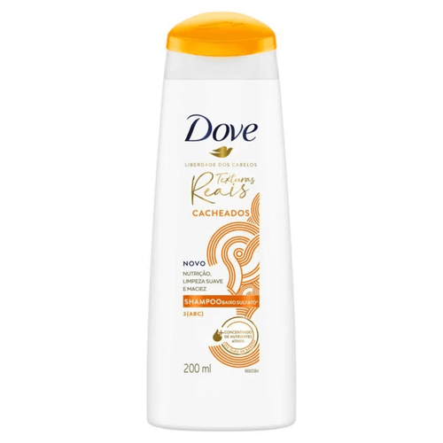 Shampoo com Óleo de Babosa Dove Liberdade dos Cabelos Texturas Reais Cacheados Frasco 200ml