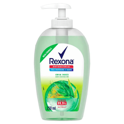 Sabonete Líquido Antibacterial Erva-Doce Rexona Squeeze 250ml