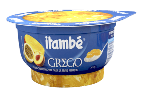 Iogurte Integral Grego Frutas Vermelhas + Maracujá + Creme Zero Lactose Itambé Nolac Bandeja 540g 6 Unidades