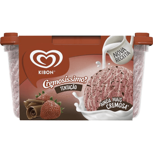 Sorvete de Pote Tentação Kibon Cremosíssimo 1,5L