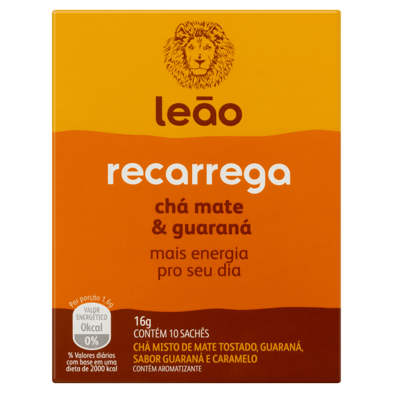 Cha-Misto-Mate-Tostado-Guarana-e-Caramelo-Leao-Recarrega-Mais-Energia-Pro-Seu-Dia-Caixa-16g-10-Unidades