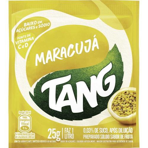 Refresco em Pó Maracujá Tang Pacote 25g