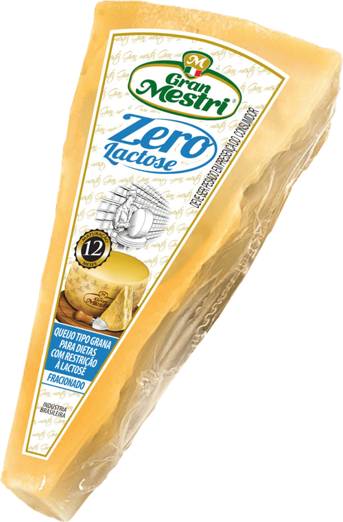 Queijo Grana Para Dietas Com Restrição À Lactose Fracionado Zero Lactose Maturadogran Mestri 1Kg