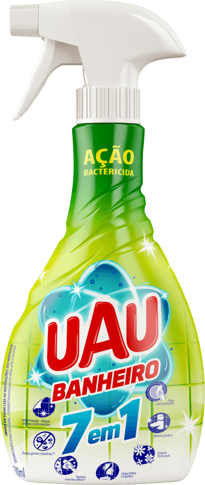 Limpador Uau Banheiro 500ml Gatilho Acao 7 Em 1