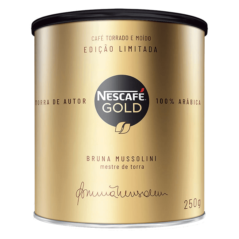 Cafe-Torrado-e-Moido-100--Arabica-Nescafe-Gold-Torra-de-Autor-Bruna-Mussolini-Lata-250g-Edicao-Limitada