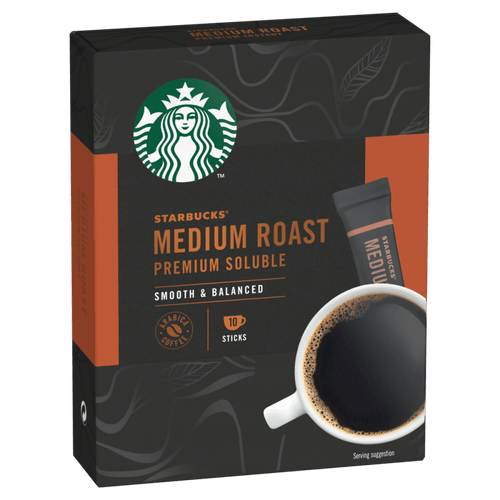 Café Solúvel Starbucks Medium Roast Premium Soluble Caixa 23g 10 Unidades