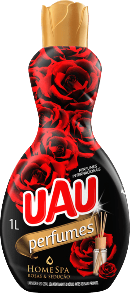 Limpador de Uso Geral Perfumado Rosas e Sedução Uau Perfumes Home Spa Frasco 1l